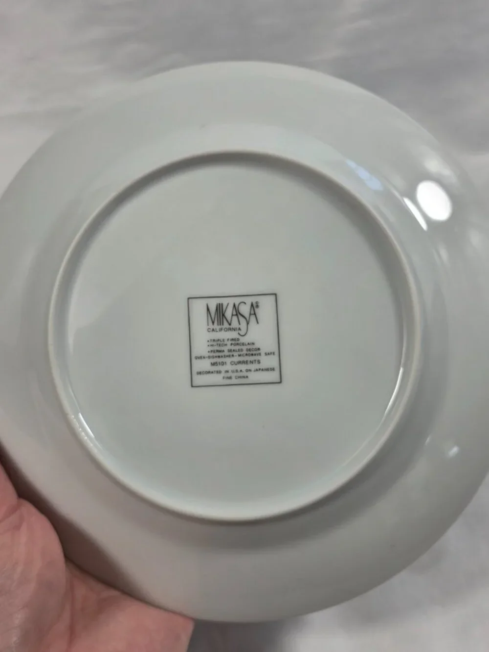 TWO Mikasa Currents (California Line) Salad Plates Multicolor Rims